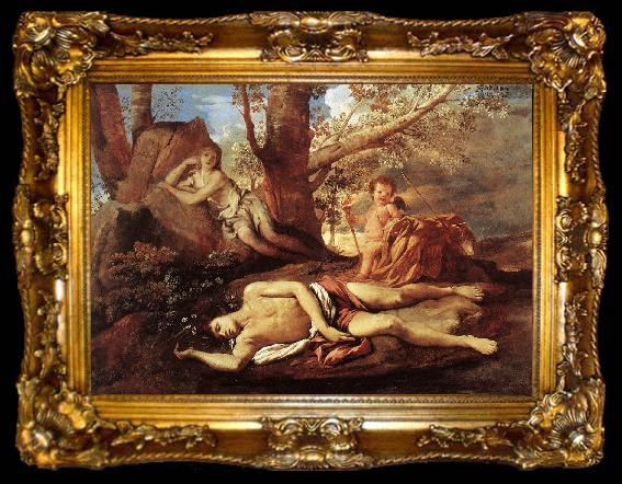 framed  Nicolas Poussin E-cho and Narcissus, ta009-2